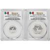 Image 1 : Lot of 2018-Mo Mexico Proof 1/20 and 1/10 oz Silver Libertad Coins PCGS PR69DCAM