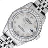 Image 1 : Rolex Ladies Stainless Steel Cream Arabic Diamond Datjust Wristwatch
