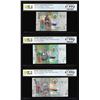 Image 1 : Lot of 2014 Kuwait 1/4, 1/2 & 1 Dinar Notes PCGS Superb Gem Uncirculated 67PPQ