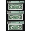 Image 2 : (3) Consecutive 1963 $2 Legal Tender Notes Fr.1513 PMG Superb Gem Uncirculated 67EPQ