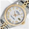 Image 2 : Rolex Ladies Two Tone White Roman Datejust Wristwatch