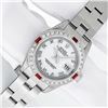 Image 3 : Rolex Ladies Stainless Steel White Roman Ruby and Diamond Datejust Wristwatch