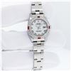 Image 4 : Rolex Ladies Stainless Steel White Roman Ruby and Diamond Datejust Wristwatch