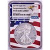 Image 1 : 2019-W $1 Proof American Silver Eagle Coin NGC PF70 Ultra Cameo Congratulations Flag