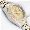 Image 7 : Rolex Ladies Two Tone Champagne Diamond Datejust Wristwach