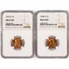 Image 1 : Lot of 1937-D & 1938-D Lincoln Wheat Cent Coins NGC MS67RD