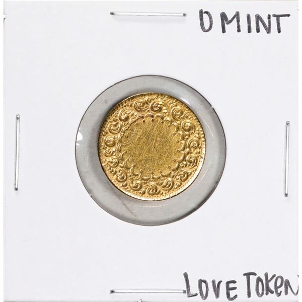 1800's O Mint $2 1/2 Indian Head Quarter Eagle Gold Coin Love Token