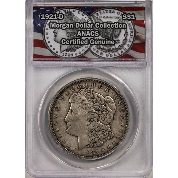 1921-D $1 Morgan Silver Dollar Coin ANACS Genuine