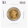 Image 1 : 1855 $3 Indian Princess Head Gold Coin