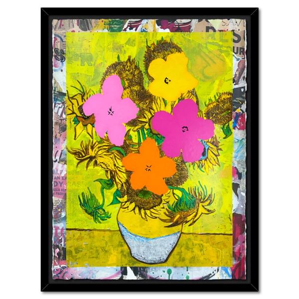 Flower and Sun by Mr Brainwash Original