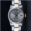 Image 1 : Rolex Ladies 18K Yellow Gold And Stainless Steel Silver Index Fluted Bezel Datej