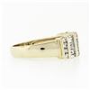 Image 4 : 14k Yellow Gold 1.37 ctw Channel Set Round & Baguette Cut Diamond Wide Band Ring