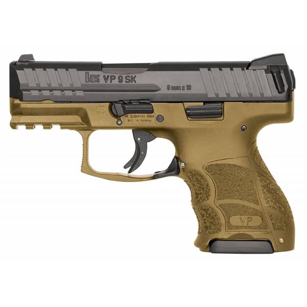 HK VP9SK SUBCOMPACT 9MM 3.39  FDE 2-10RD