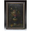 Image 1 : UNSIGNED FLORAL STILL LIFE PAINTING.