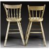 Image 2 : EXTREMELY RARE EARLY PAIR OF WINDSOR HIGHCHAIRS