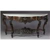 Image 3 : ROCOCO REVIVAL MARBLE TOP CONSOLE.
