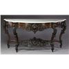 Image 3 : ROCOCO REVIVAL MARBLE TOP CONSOLE.