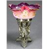 Image 3 : MT WASHINGTON GLASS BRIDES BOWL ON STAND.