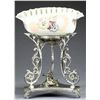Image 1 : LARGE MT. WASHINGTON BRIDES BOWL ON STAND.