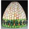 Image 2 : LEADED GLASS HANGING TURTLEBACK DOME HALL SHADE IN