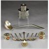 Image 1 : 10 MISCELLANEOUS PIECES OF SILVER-PLATE.