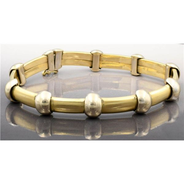 14KT YELLOW GOLD BRACELET.