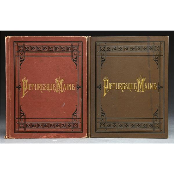 TWO VOLUMES OF "PICTURESQUE MAINE".