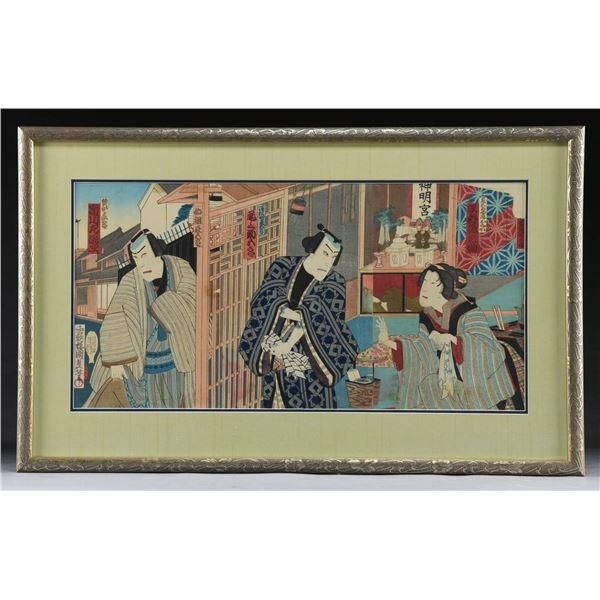 JAPANESE WOODBLOCK TRIPTYCH.