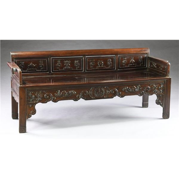 CHINESE LONG YAN WOOD COUCH BED.