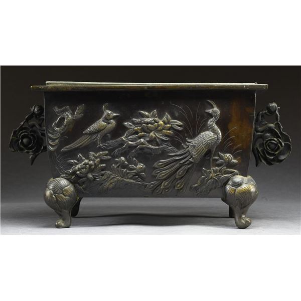 CHINESE BRONZE PLANTER.