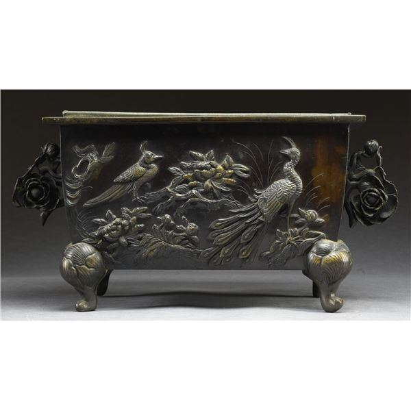 CHINESE BRONZE PLANTER.