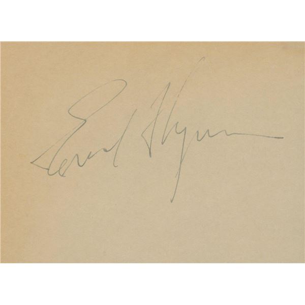 Errol Flynn original signature. GFA Authenticated