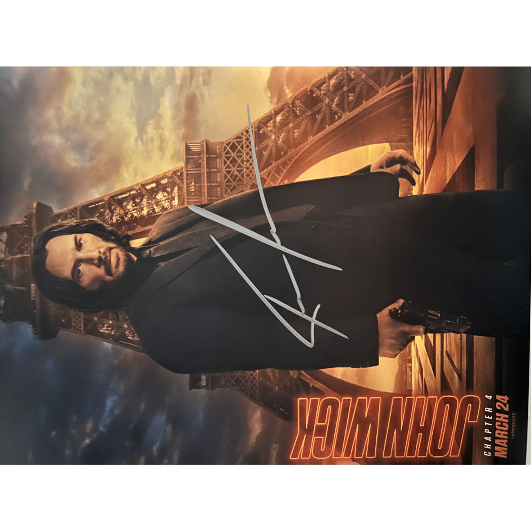John Wick Keanu Reeves signed photo