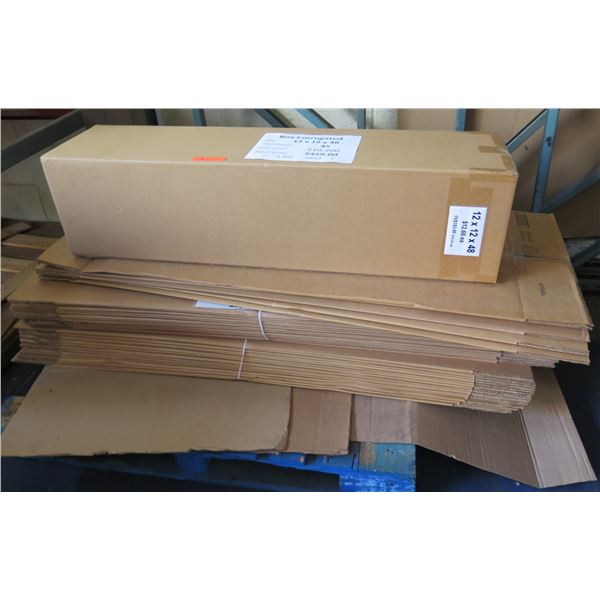 Qty 45 Corrugated Boxes 12"x12"x48" Retail $459