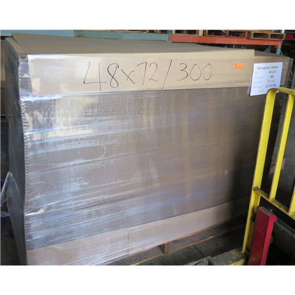 Qty 300 Corrugated Flat Sheets 48 x72  Retail $2737