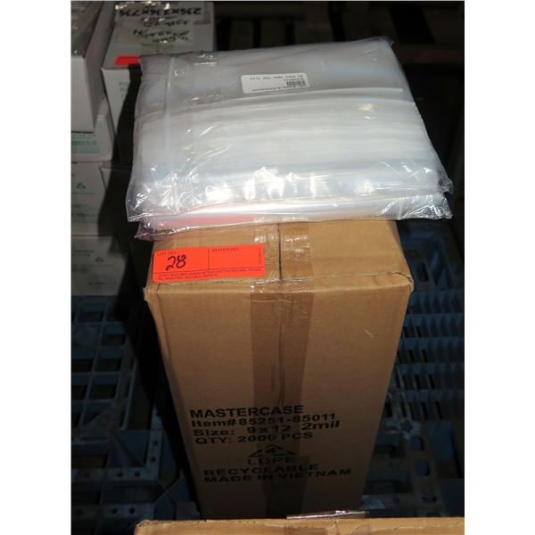 Box Poly Seal Top Bags 9"x12"