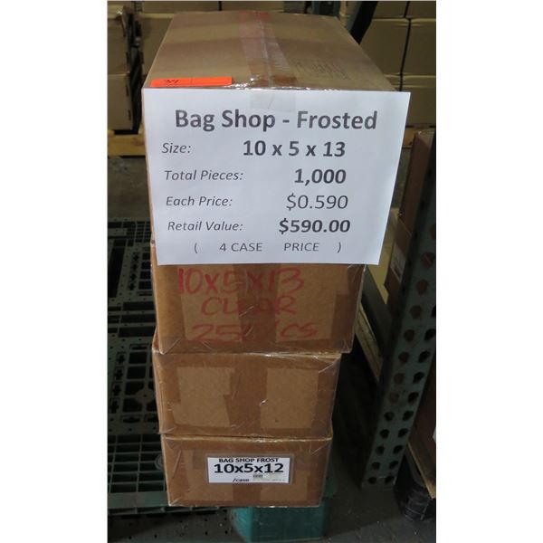 Qty 1000 Bag Shop - Frosted 10"x5"x13" Retail $590