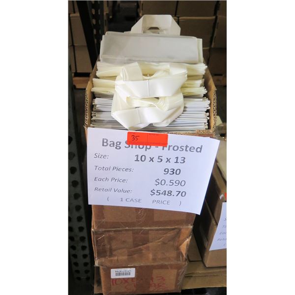 Qty 930 Bag Shop - Frosted 10"x5"x13" Retail $548