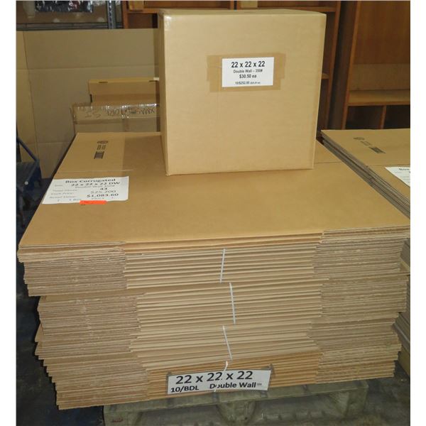 Qty 43 Corrugated Boxes Double Wall 22 x22 x22  Retail $1083