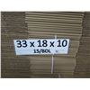 Image 3 : Qty 134 Corrugated Boxes 33"x18"x10" Retail $1380