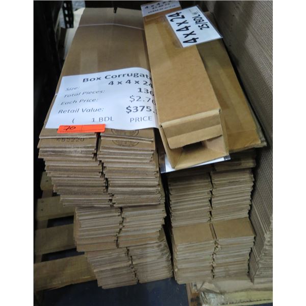 Qty 136 Corrugated Boxes 4 x4 x24  Retail $375