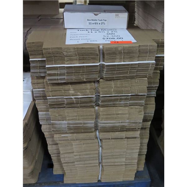 Qty 300 Tuck Top Mailers 11 x6.5 x2.5  Retail $708