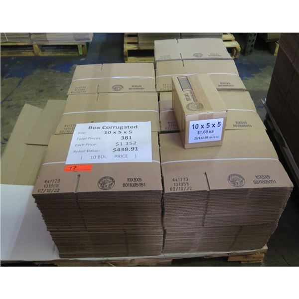 Qty 381 Corrugated Boxes 10"x5"x5" Retail $438