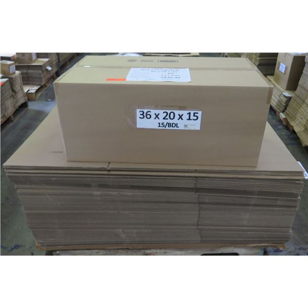 Qty 60 Corrugated Boxes 36"x20"x15" Retail $830