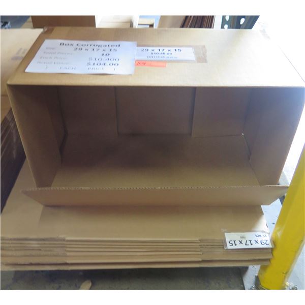 Qty 10 Corrugated Boxes 29"x17"x15" Retail $104