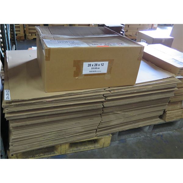 Qty 59 Corrugated Boxes 28"x28"x12" Retail $767