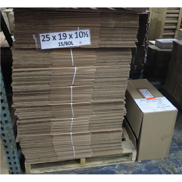 Qty 130 Corrugated Boxes 25"x19"x10.5" Retail $1222