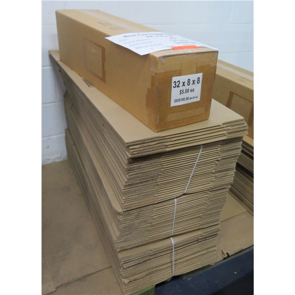 Qty 81 Corrugated Boxes 32"x8"x8" Retail $324