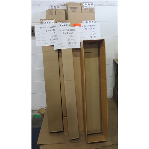 Qty 48 Corrugated Boxes Misc Sizes Retail $294