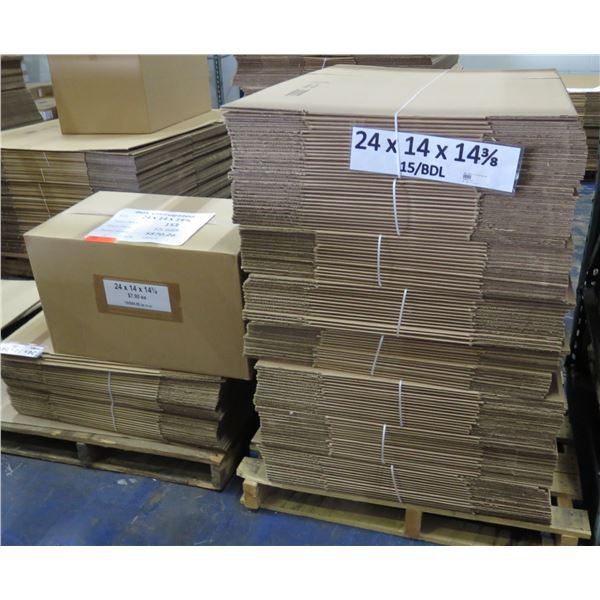 Qty 153 Corrugated Boxes 24 x14 x14.38  Retail $870